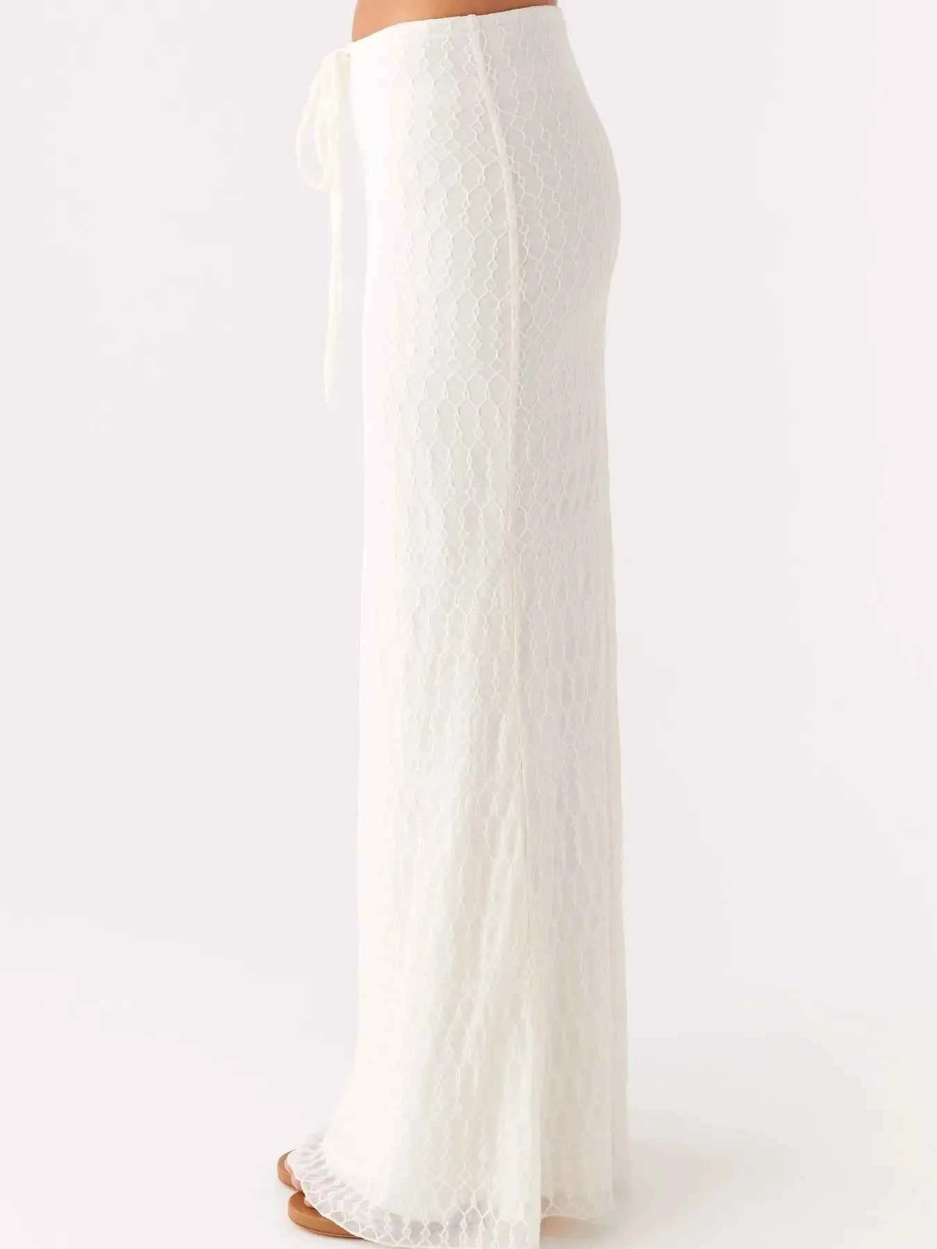 Tie Front Tube Top and Maxi Skirt Set.