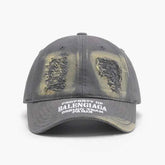 Distressed Cotton Baseball Cap.