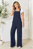 Double Take Full Size Wide Strap Overall with Pockets.