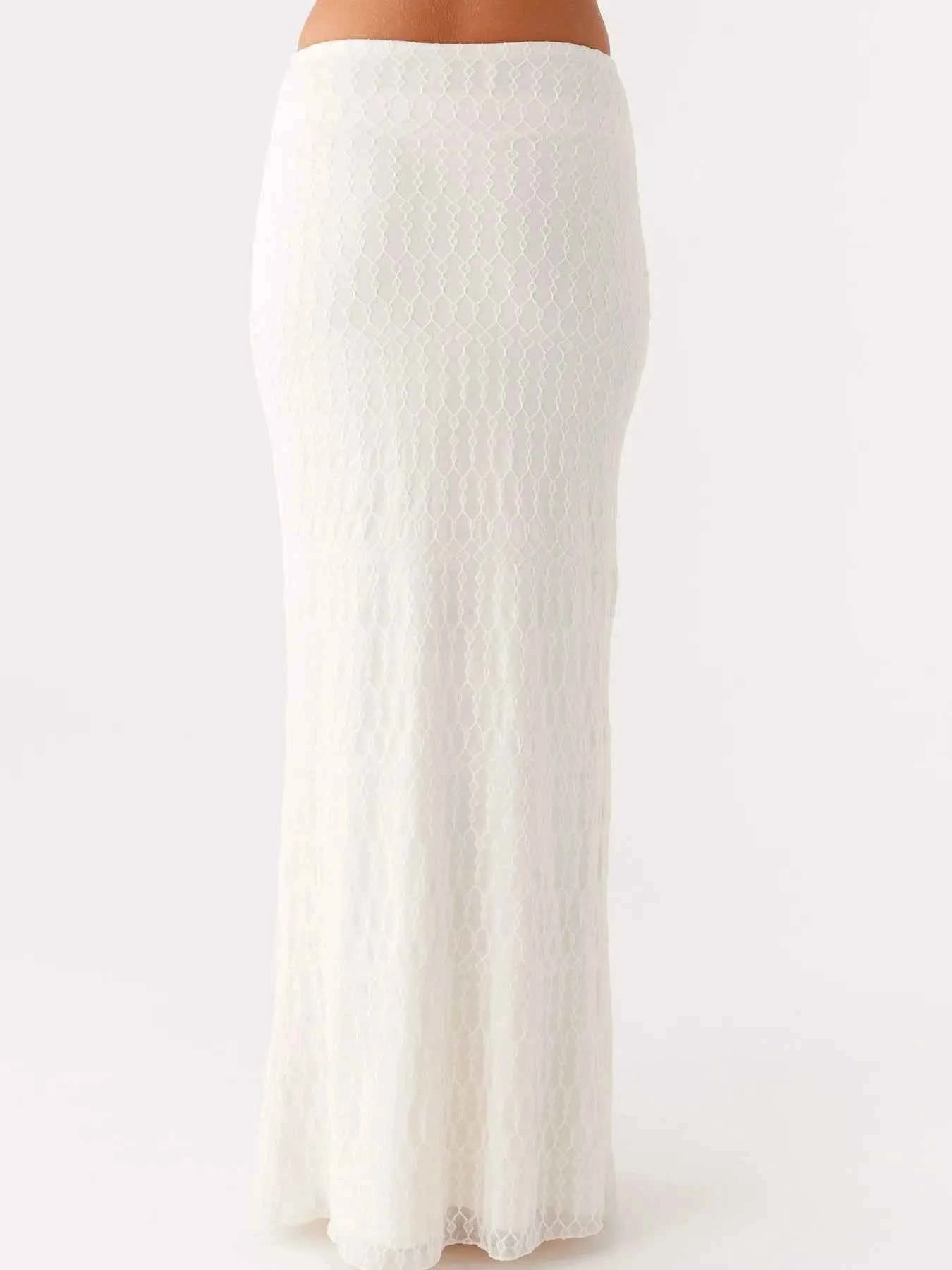 Tie Front Tube Top and Maxi Skirt Set.