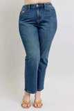 Judy Blue High Waisted Rigid Magic Straight Leg Jeans Plus Size.