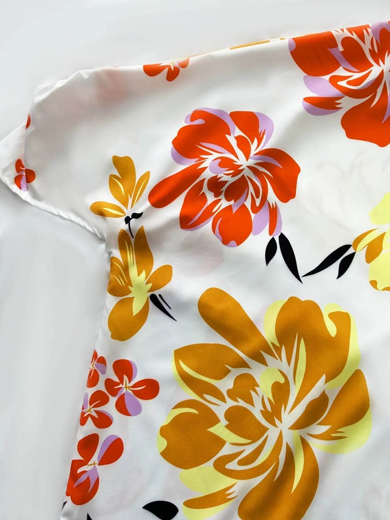 Floral One Shoulder Blouse - Stylish and Trendy Floral Print Top - EBYNN
