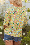 Floral Oversized T-Shirt in Round Neck Design - EBYNN