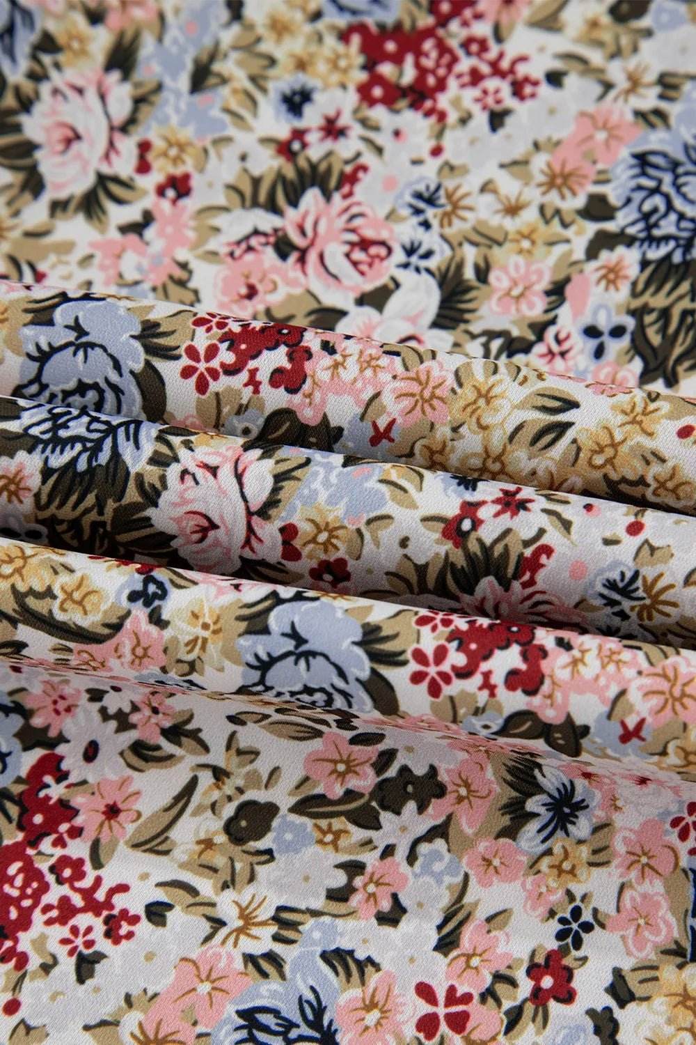 Floral Ruffle Cap Sleeve Blouse for Effortless Style - EBYNN