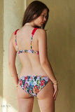 Floral Ruffled Bikini Set with Bold Red Accents for Ultimate Summer Style - EBYNN