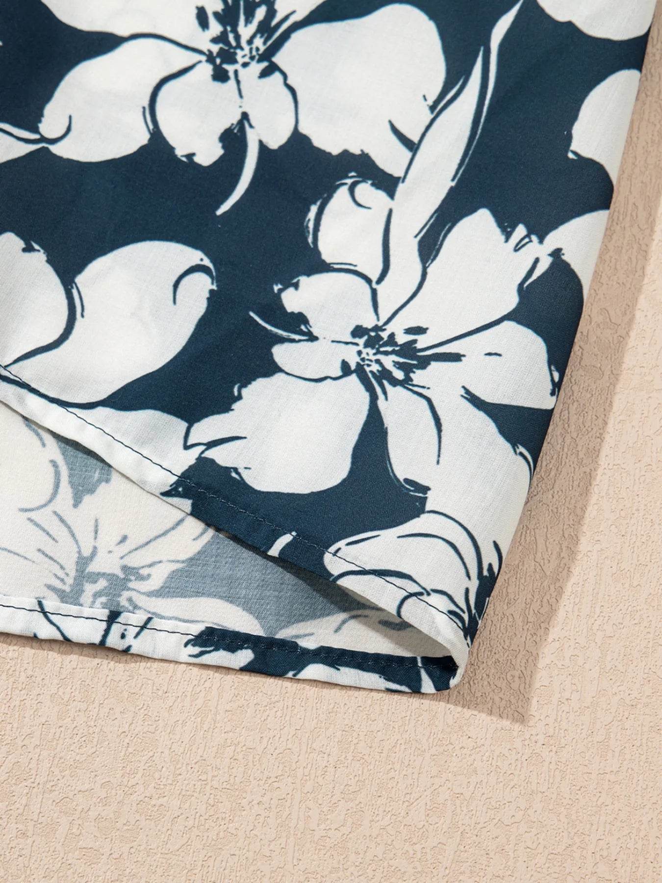 Floral Puff Sleeve Shirt - Stylish Button-Up Top for Effortless Chic - EBYNN