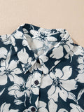 Floral Puff Sleeve Shirt - Stylish Button-Up Top for Effortless Chic - EBYNN