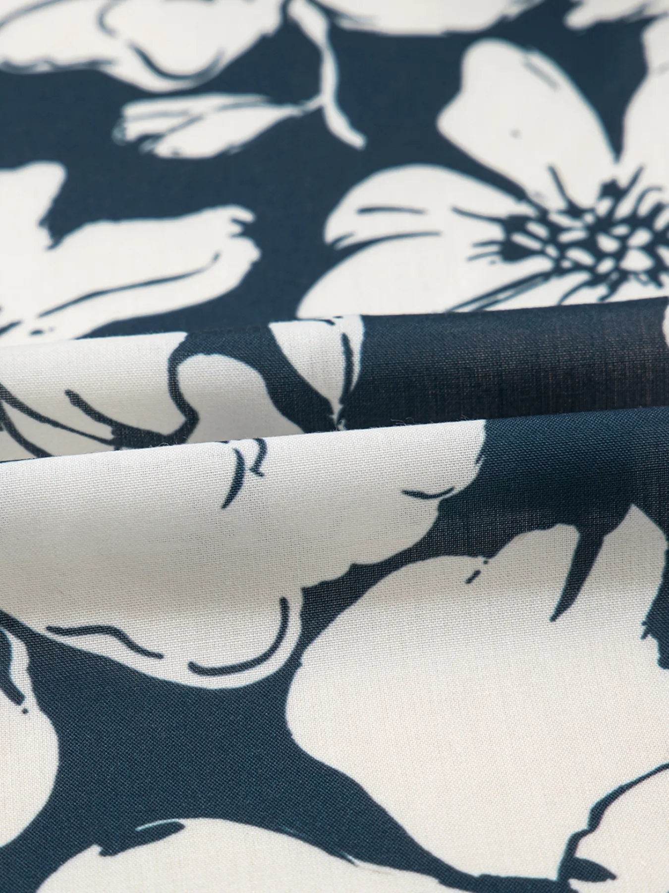 Floral Puff Sleeve Shirt - Stylish Button-Up Top for Effortless Chic - EBYNN