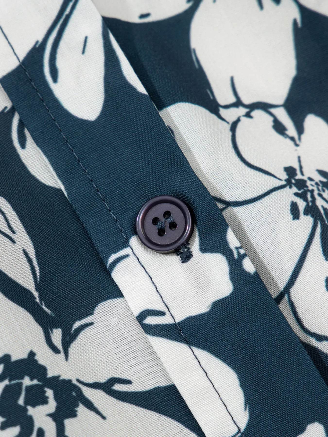 Floral Puff Sleeve Shirt - Stylish Button-Up Top for Effortless Chic - EBYNN