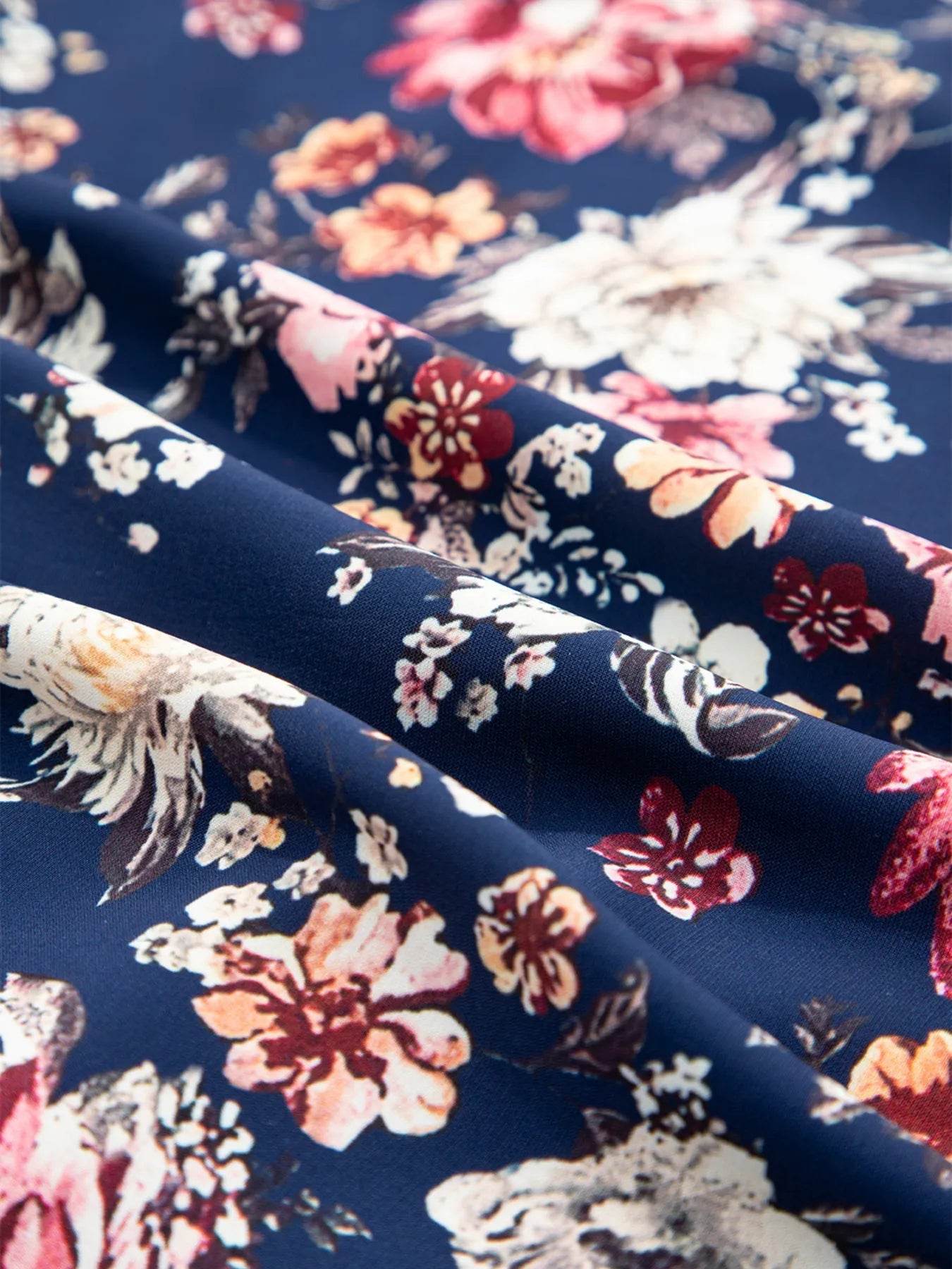 Floral Casual Blouse - Short Sleeve Floral Short Sleeve Casual Blouse - EBYNN