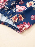 Floral Casual Blouse - Short Sleeve Floral Short Sleeve Casual Blouse - EBYNN