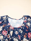 Floral Casual Blouse - Short Sleeve Floral Short Sleeve Casual Blouse - EBYNN