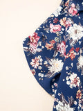 Floral Casual Blouse - Short Sleeve Floral Short Sleeve Casual Blouse - EBYNN