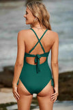 Cutout One-Piece Swimsuit with Adjustable Sides - EBYNN