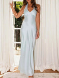 Halter Neck Wrap Maxi Dress with Tie Detail.