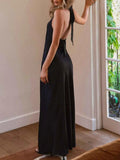 Halter Neck Wrap Maxi Dress with Tie Detail.