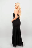 Martha Strapless Tulle Bottom Maxi Dress.