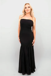 Martha Strapless Tulle Bottom Maxi Dress.
