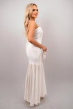 Martha Strapless Tulle Bottom Maxi Dress.