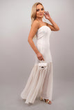 Martha Strapless Tulle Bottom Maxi Dress.