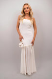 Martha Strapless Tulle Bottom Maxi Dress.