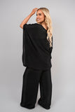 Batwing Top & Drawstring Wide Leg Trousers Co-ord Set.