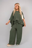 Batwing Top & Drawstring Wide Leg Trousers Co-ord Set.