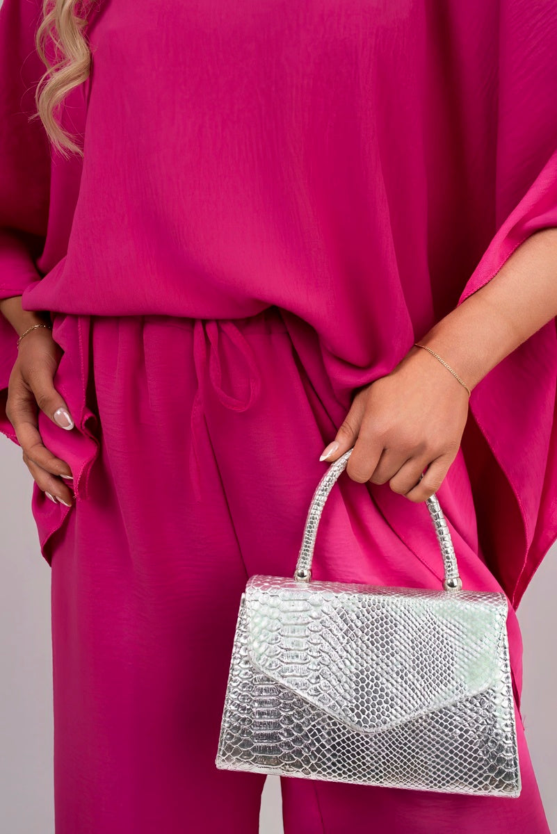 Batwing Top and Drawstring Wide Leg Trousers Co-ord Set Moda