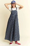 Jade By Jane Denim Checkered Jumpsuit.
