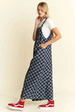 Jade By Jane Denim Checkered Jumpsuit.