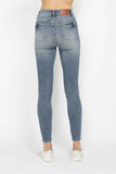 Judy Blue Full Size Tummy Control Contrast Wash Skinny Jeans.