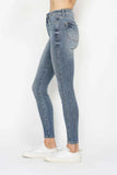 Judy Blue Full Size Tummy Control Contrast Wash Skinny Jeans.