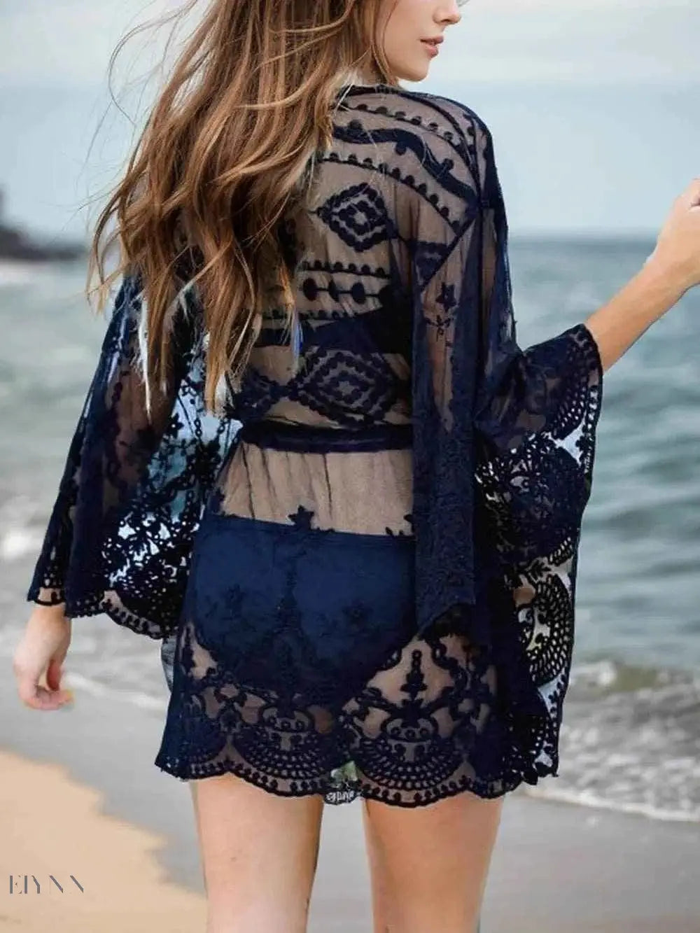 Lace Beach Cover Up - Sheer & Stylish - EBYNN