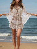 Lace Beach Cover Up - Sheer & Stylish - EBYNN