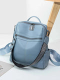 Leather Multi-Compartment Backpack Bag.