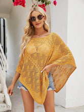 Openwork Boat Neck Shawl Lightweight Summer Cover - EBYNN