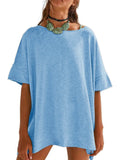 Oversized Round Neck T-Shirt for Ultimate Comfort with Drop-Shoulder Design - EBYNN