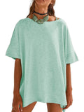 Oversized Round Neck T-Shirt for Ultimate Comfort with Drop-Shoulder Design - EBYNN
