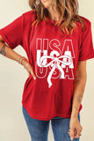 Patriotic USA T-Shirt with Bow Graphic Design - EBYNN