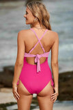 Cutout One-Piece Swimsuit with Adjustable Sides - EBYNN