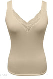 Plus Size Lace Tank Top - Elegant V-Neck Design for All Occasions - EBYNN