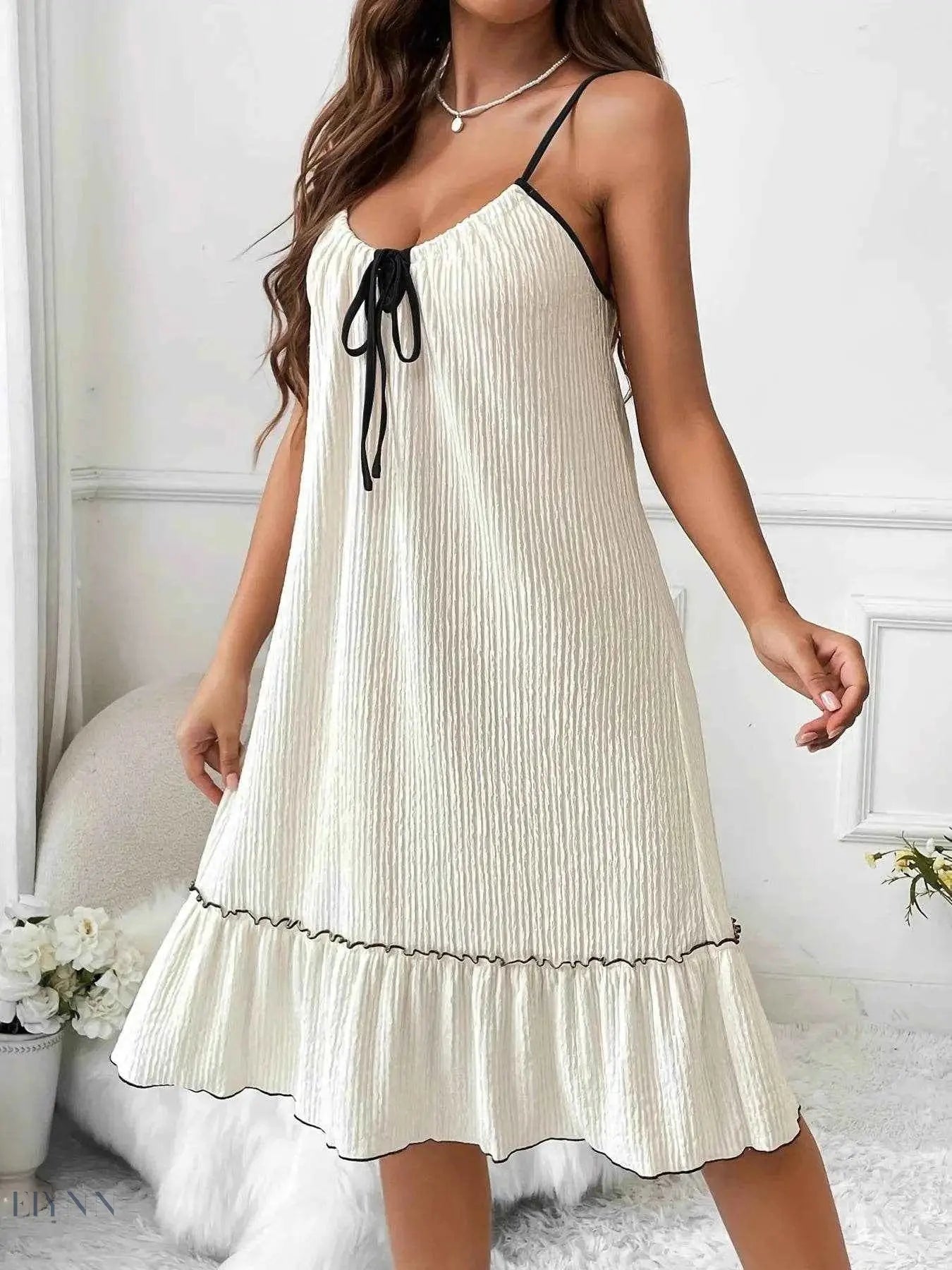 Plus Size Ruffled Lounge Dress with Tiered Ruffles for Ultimate Comfort - EBYNN