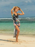Printed Spaghetti Strap Cover Up Beach Wrap - EBYNN