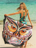 Printed Spaghetti Strap Cover Up Beach Wrap - EBYNN
