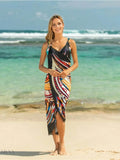Printed Spaghetti Strap Cover Up Beach Wrap - EBYNN