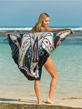Printed Spaghetti Strap Cover Up Beach Wrap - EBYNN