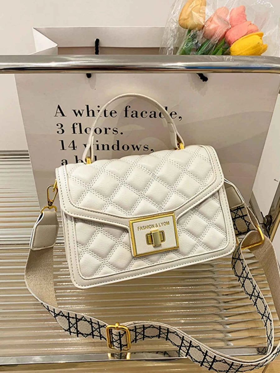 Quilted Adjustable Strap Shoulder Bag.
