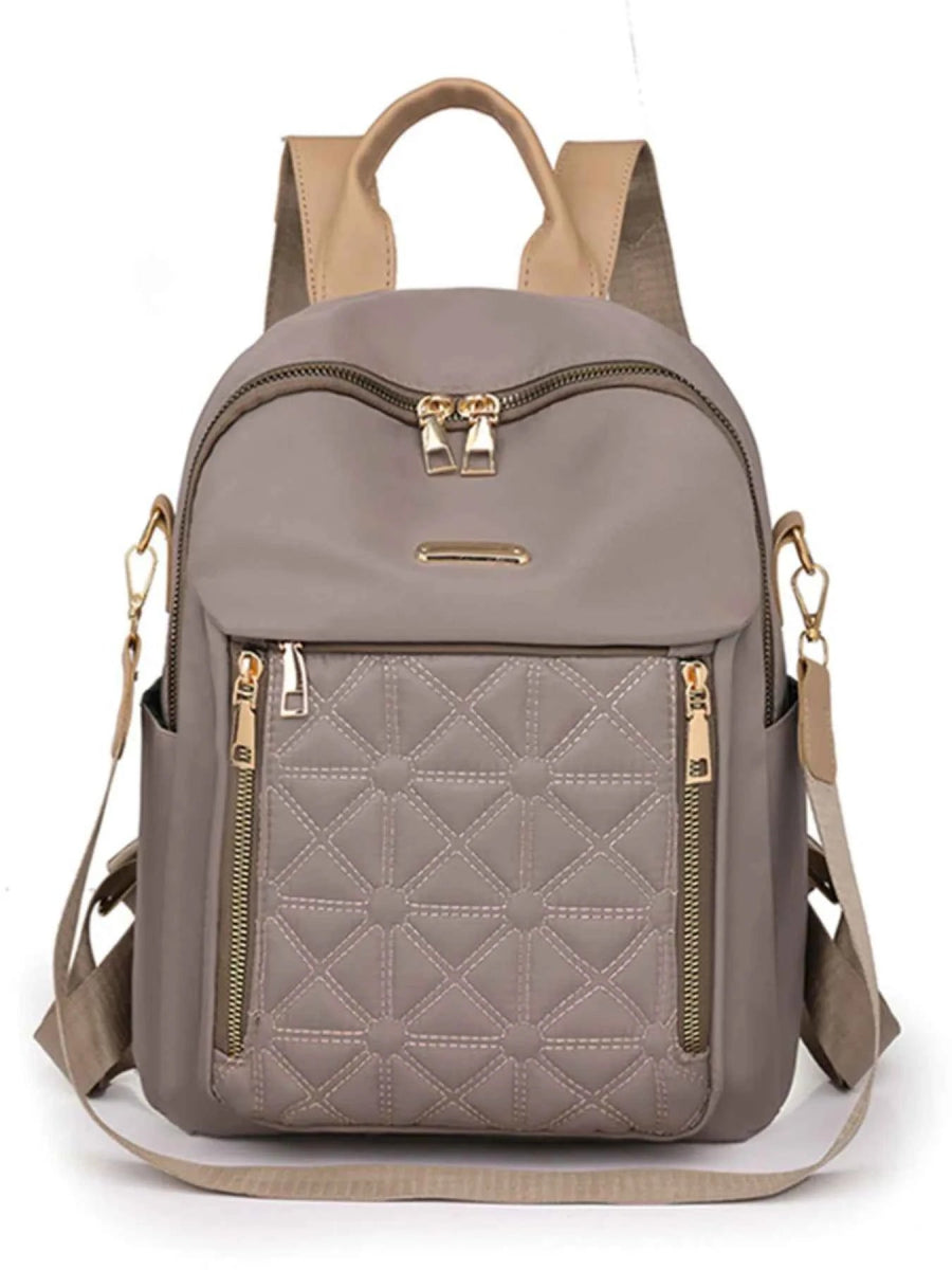 Quilted Oxford Cloth Medium Backpack.