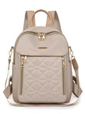 Quilted Oxford Cloth Medium Backpack.