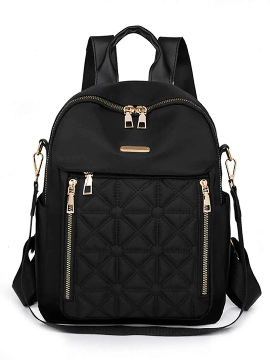 Quilted Oxford Cloth Medium Backpack.